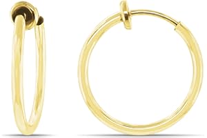 ALOHA EARRINGS Clip On Spring Hoop Earrings for Non-Pierced Ears