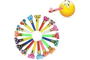 Armastuse 50 Pcs Party Blower Multicolor Musical Blowouts Whistles Funny Party Noisemakers Party Horns Party Supplies, New Ye