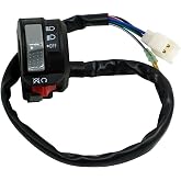 Left HandleBar Control On Off Run Start Stop Headlight Switch Compatible For Yamaha Kodiak 400 Big Bear 350 YFM350 Wolverine 350 Warrior 350 Grizzly 600,4GB-83973-09-00,4GB-83973-01-00,4GB-83973-00-00