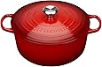 Le Creuset Signature Cast Iron Round Casserole, 24 cm - Cerise