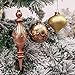 Valery Madelyn 10ct Noble Glass Christmas Ball Ornaments Copper Gold,Themed with Tree Skirt(Not Included)