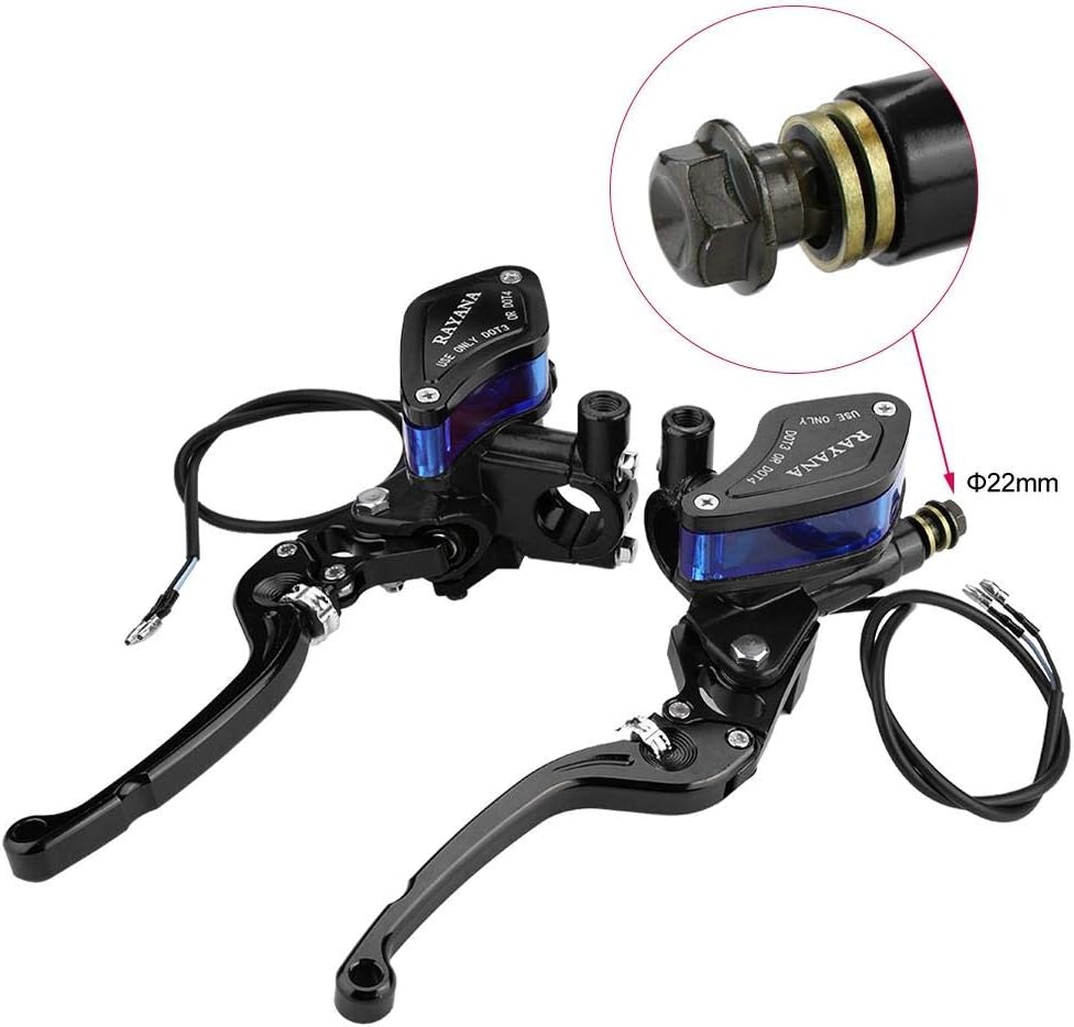 Motorcycle Brake Clutch, 22mm Universal Motorcycle CNC Roller Adjustment Hydraulic Brake Pump(Black) - Image 5