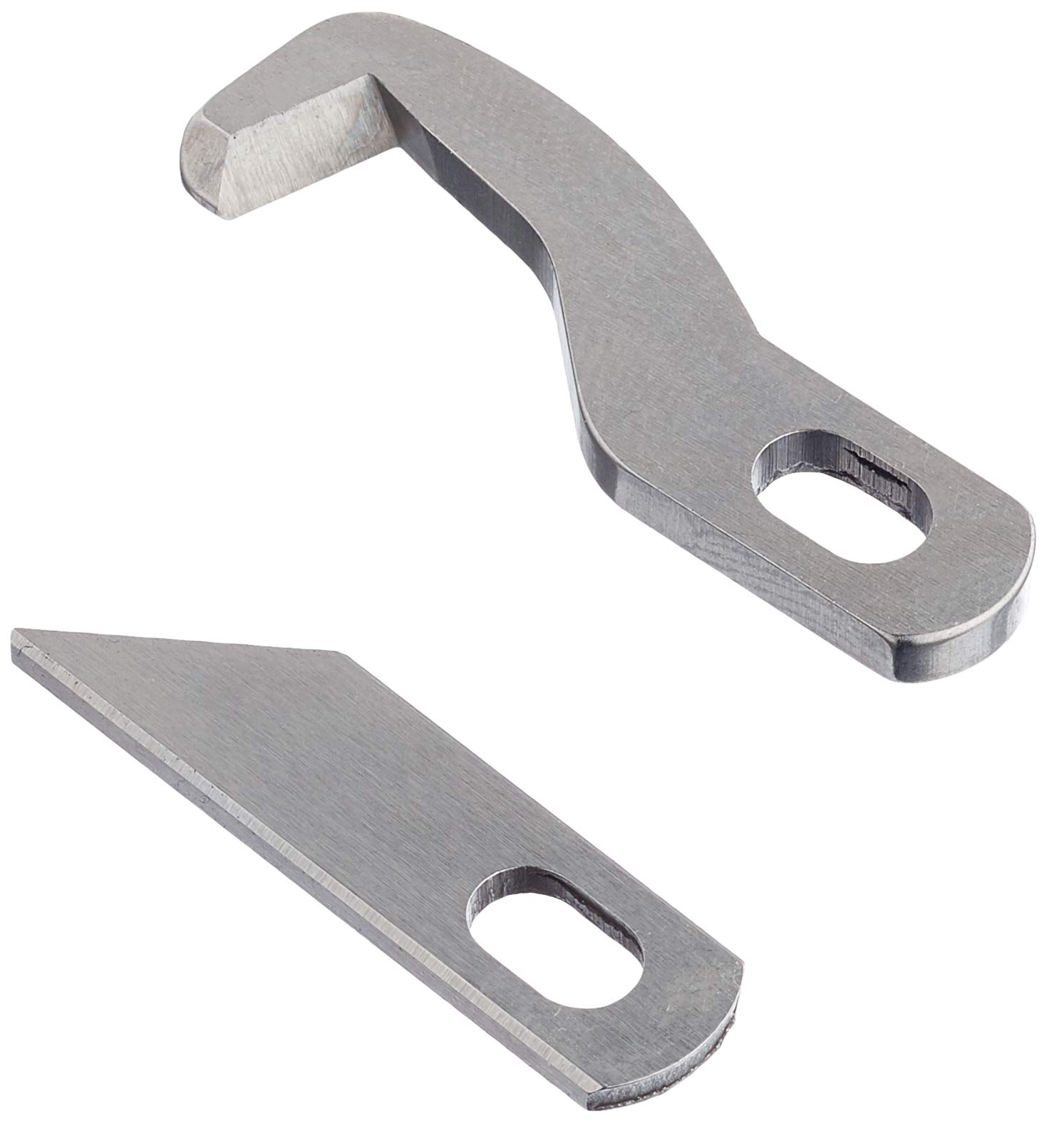Blade Set (1 Upper and 1 Lower Blade) Suitable for Gritzner 788 Overlock Sewing Machine – Dorina 710 Overlock Sewing Machine – New Life 1151 K, New Life 1131 K, Lewenstein 700 and 700 DE, CARINA Top-Lock DF, Texi Pierrot, Brother 400DE, Silver 720D