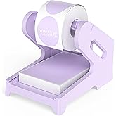 PONNOR Label Holder Thermal Label Holder for Rolls and Fanfold Labels Shipping Label Stand Desktop Printer DIY Accessory Supplies for Home, Office (Fresh Purple)