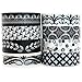 Crafty Rabbit Classic Washi Tape - Set of 8 Rolls - 262 Feet Total - Black and White