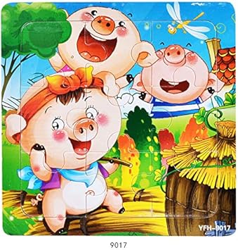 Tiny Souls Wooden Puzzle Happy Pigs