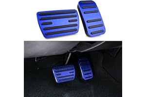 Thenice Anti-Slip Foot Pedals Aluminum Automatic Transmission Brake and Accelerator Pedal No Drilling Covers Compatible with Honda Civic CR-V Pilot Passport Insight Odyssey HR-V -Blue