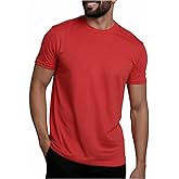INTO THE AM Men's T-Shirts Soft Cotton Blend Crew Neck Tee S - 4XL Athletic Fit Plain & Logo Basic T-Shirt for Men