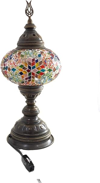 Amazon Co Jp トルコランプ スタンダード コード式 大 カラフル 花柄 ビーズ モザイク ホーム キッチン