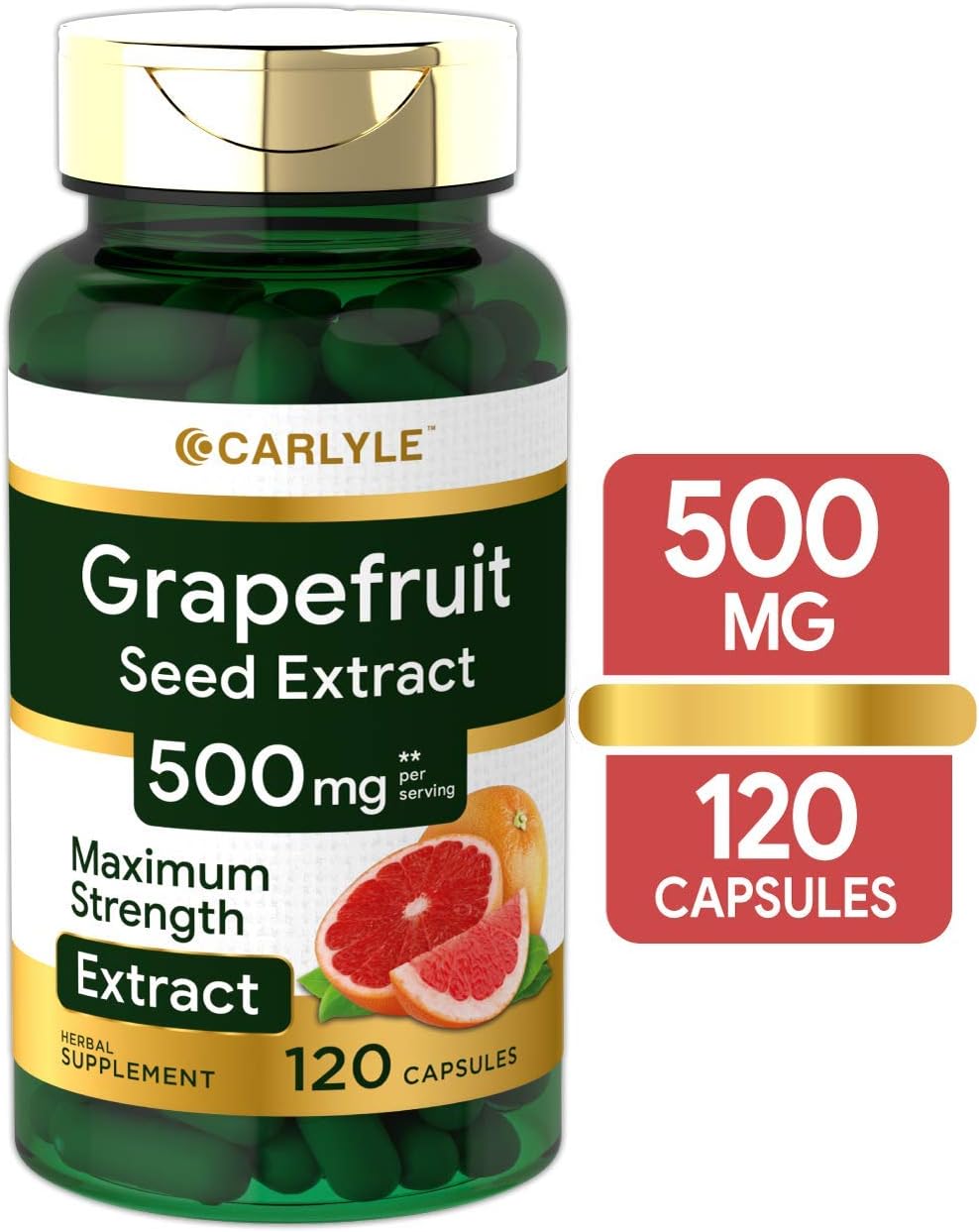 Grapefruit Seed Extract 500 mg 120 Capsules Maximum Strength Immune