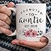 MyCozyCups Baby Reveal Gift for Sister - Promoted to Auntie 2019 Coffee Mug- 11oz New Mommy to Be Newborn Gift Idea for Best Friends - New Parents Pregnancy Suprise Announcement Photo Prop Cup for Her