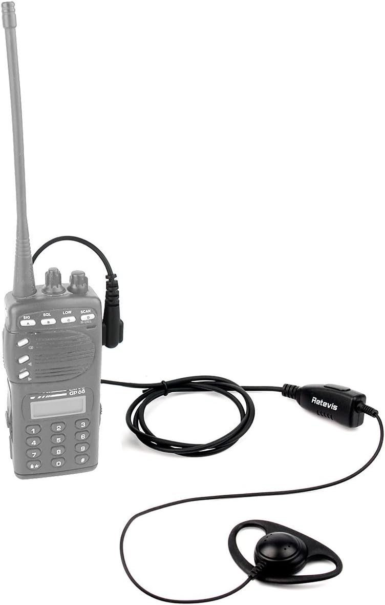 Retevis Walkie Talkie Earpiece 2 Pin D Shape Soft Radio Headset Radio Earpiece Compatible with Motorola DP1400 CP040 CP150 GP68 GP88 GP300 GP2000 CT150 HYT TC-500 TC-600 TC-610 Two Way Radio(1 Pcs) - Image 5