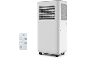 GARVEEHOME 8,000 BTU Portable Air Conditioner, Remote Control Portable AC Unit for Room up to 350 sq.ft, with Cools/Fan/Dehumidifier, 24H Timer, Bedroom Office
