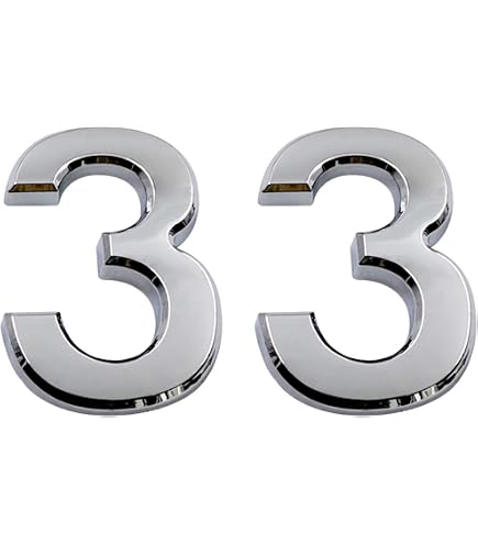 HopeWan Self-Adhesive Mailbox Numbers - Silver, 2.8 Inch, Set Of 20, Easy Peel & Stick