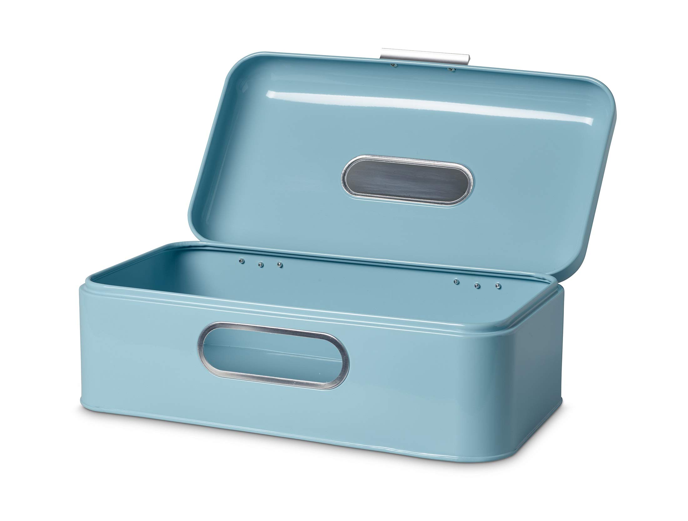 ECHTWERK Retro Metal Bread Bin with Viewing Window - Light Blue, 16.10 x 24.40 x 42.00, Big