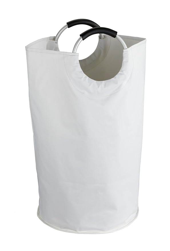 Wenko Wäschesammler Jumbo Weiß Multifunktionstasche Fassungsvermögen 69 L, Polyester, 38 x 38 x 72 cm