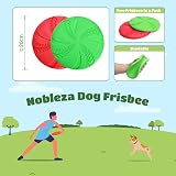 Nobleza 2 Pack Large Natural Rubber Frisbee 20 cm Red Green Dog Flying Disc view 2