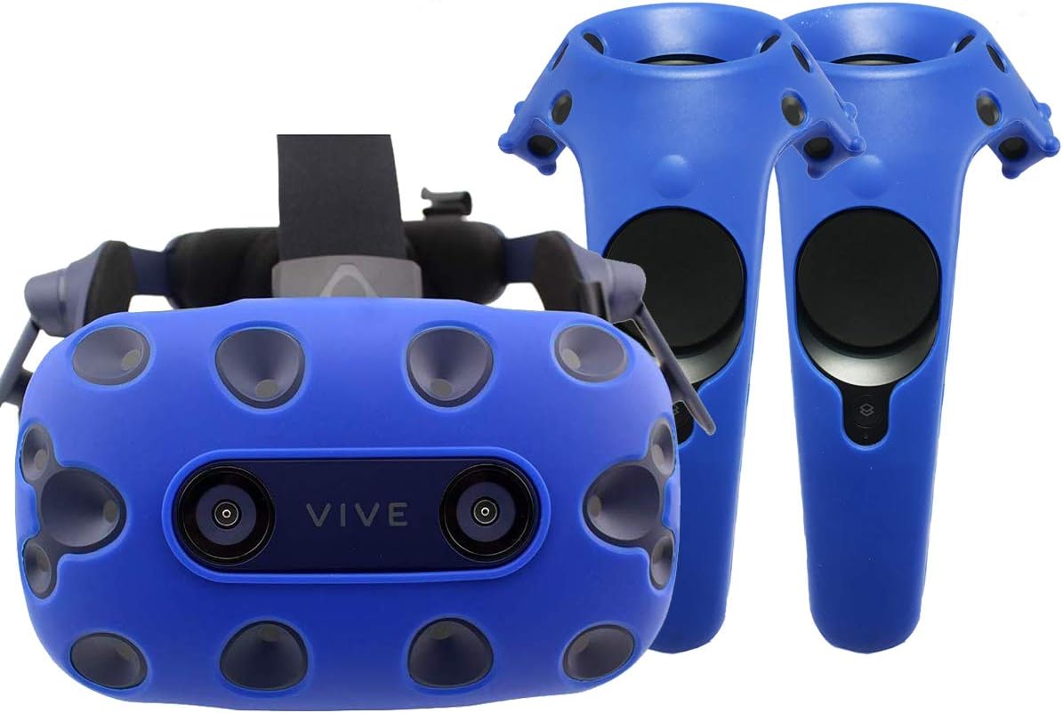 Protective Case - Headphones and Controls - Silicone - HTC Vive PRO (Blue)