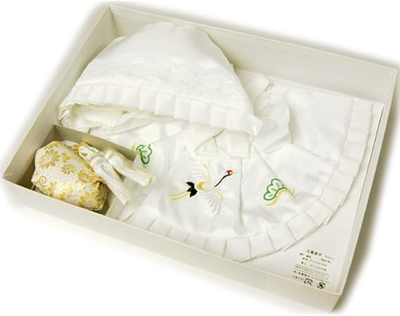 Amazon Co Jp お宮参り小物セット 白色帽子 スタイ よだれかけ お守りセット 男の子女の子兼用 服 ファッション小物