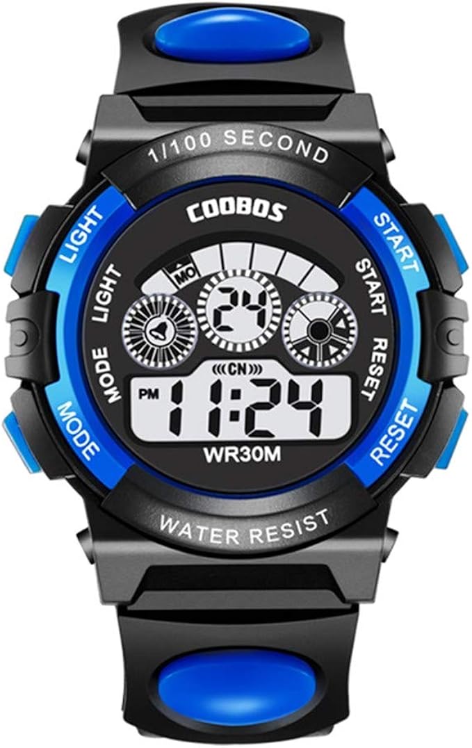 Men's Fashion Watches Multi Function Colorful Light Sport Wristband