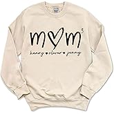 NAZENTI Personalized Mom Grandma & Grandkids Hearts Sweatshirt, Grandma Sweatshirts for Women, Birthday Gifts for Mom Grandma