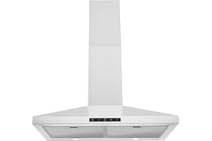 30 inch Wall Mount Range Hood, Touch Control LED Lights, 460 CFM Quiet Kitchen Stainless Steel Vent Hood with 3 Speed Exhaust Fan Ducted/Ductless Convertible, Dishwasher-Safe Baffle Filters - 1