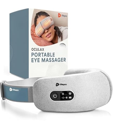 Therabody Smart Goggles – Masque Pour Les Yeux Connecté, Massage Et Chaleur, Blanc, Rechargeable
