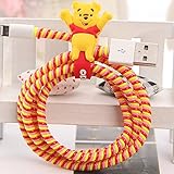 Tospania DIY Cartoon Style Spiral Wire Protectors for Apple Lightning Cables/Samsung and other Tablet Charging Cables/ Earphone Cords and More (Winnie)