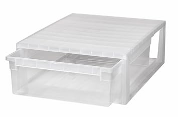 Kreher XL Schubladenbox mit extra Tiefe und Nutzvolumen von 22 Litern. Passend für z.B. Bettwäsche, Laken, Kissen, u.v.m. Kom
