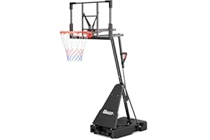 LIFEOG Basketball Hoop System with 44" Shatterproof Backboard – Adjustable Height 5.25FT to 10FT, Ideal for Youth, Teens, and Adults, Indoor/Outdoor Use, Includes Poolside Option
