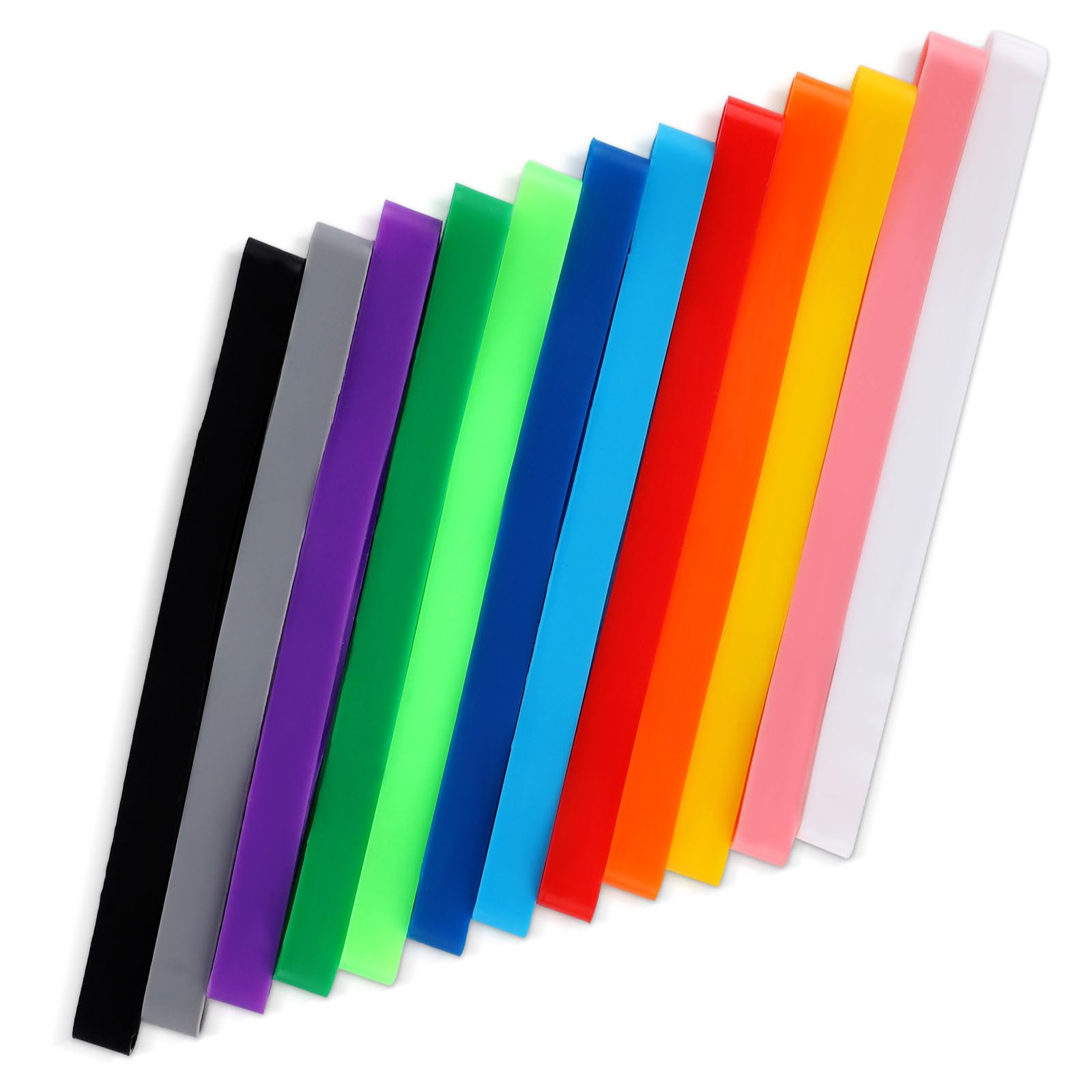 SAVITA 12pcs Large Rubber Bands, 8 Inch Reusable Big Rubber Bands Elastic Thick Rubber Bands Silicone Rubber Bands Office Supplies for Outdoor Home Packing (12 Colors)