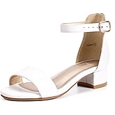 PANDANINJIA Girls Dress Shoes Toddler Kids Heels Sandals Ankle Strap Wedding Party Phoebe Flower Girl Shoes