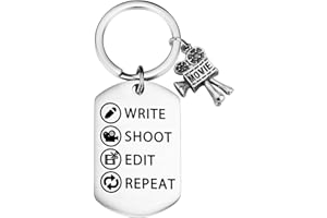 PLITI Filmmaker Keychain Movie Camera Charm Film Director Gifts Filmmaker Gifts for Friend