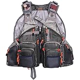 Raprance Fly Fishing Vest Backpack - Adjustable Lightweight and Quick-Dry, with 17 Pocketsfor Trout Bass Saltwate