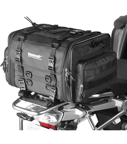 Rhinowalk Motorcycle Travel Luggage, Expandable Motorcycle Tail