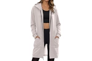 BJUTIR Women'S Zip Up Hoodies Oversized Fleece Long Pullover Hooded Sweatshirts Casual Long Sleeve Fall Hoodie Jacket