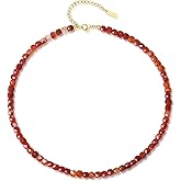 COAI Simple Beaded Necklace, Healing Crystal Necklace for Women