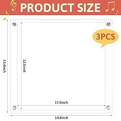 Qunclay 3 Pack Floating Acrylic Album Frames for
