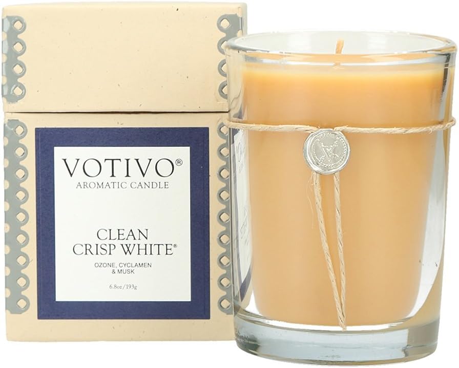 Votivo Aromatic Candle - Clean Crisp White