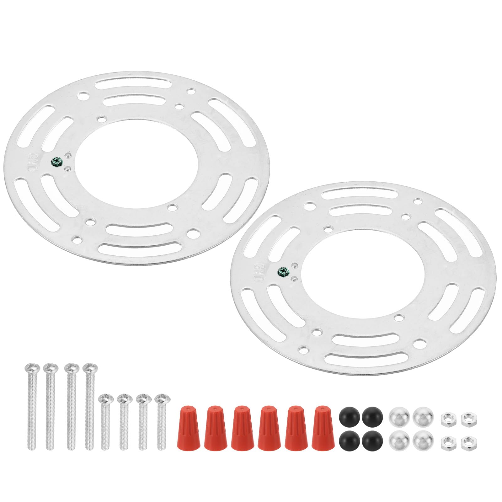 PATIKIL 4 Inch Light Fixture Mounting Bracket, 2 Set Round Ceiling Light Plate Kit Wall Steel Light Crossbar Hardware for Pendant Lamp Chandelier