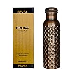 PRURA Black Bricks Design Pure Copper Water Bottle