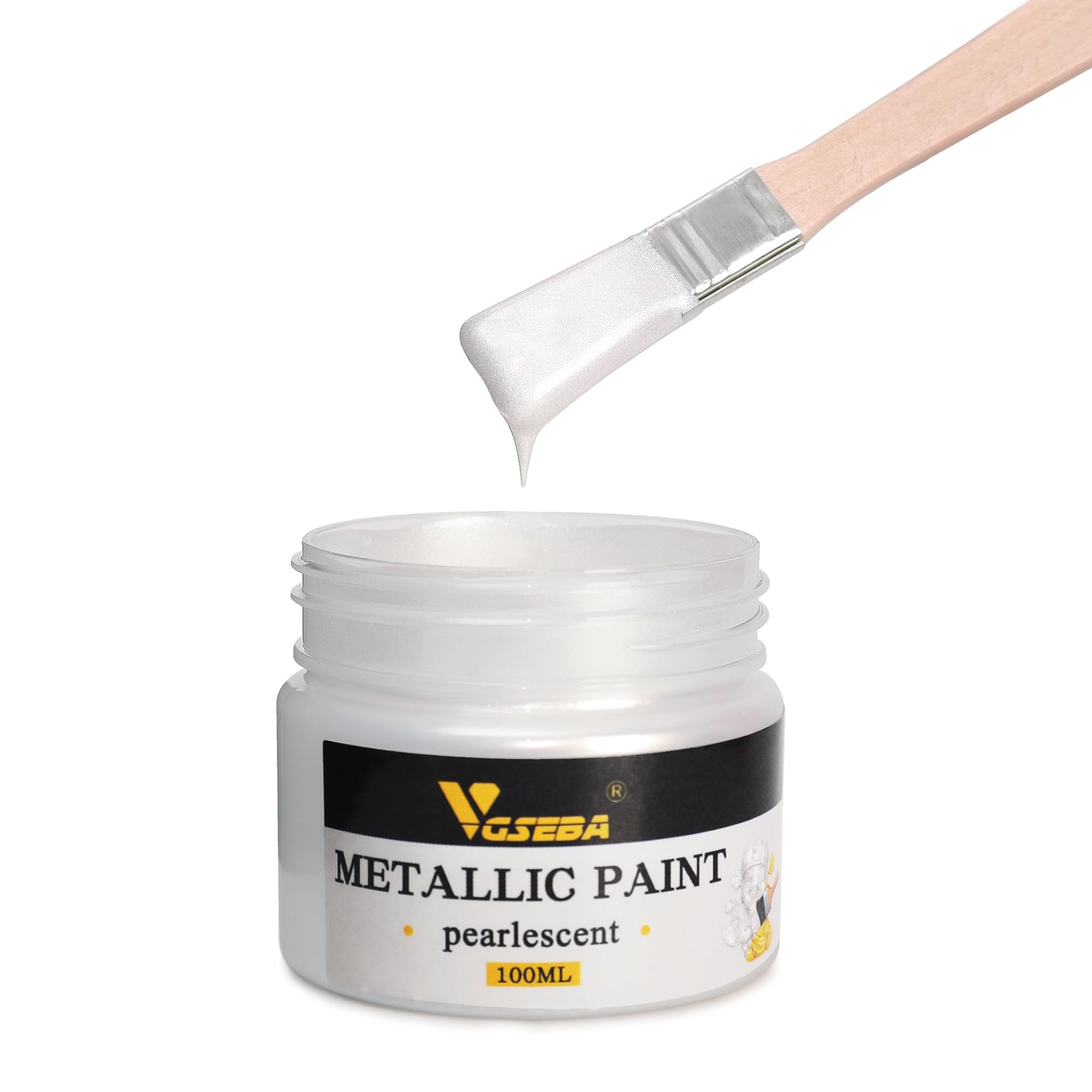 Photo 1 of Acrylic Paint Metallic Pearlescent, Non Toxic, Non Fading, 100ml Pearl Acrylic Paint for Crafts, Art, Painting, Handcrafts, Ideal for Canvas Wood Clay Fabric Ceramic Craft Supplies