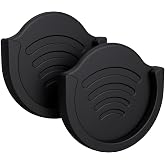 pop-tech Car Grips Mount for Phone Stand, 2 Pack Phone Holder for Collapsible Grip/Socket Mount Users with 3M Sticky Adhesive Replacement Used on Dashboard, Home, Desk, Wall - Black