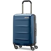 Samsonite Octiv Lightweight Hardshell 20-Inch Carry-On Luggage - Durable & Impact Resistant, 360° Aero Trac Spinner Wheels, Adjustable Telescopic Handle, Expandable Suitcase, TSA Approved Lock - Blue
