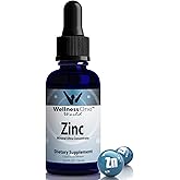 WellnessOne Ionic Liquid Zinc Drops for Immunity Support - Highly Absorbable Zinc Liquid Supplements for Kids & Adults - USA Tested, Vegan, Non-GMO, Gluten-Free, 1.67 fl oz