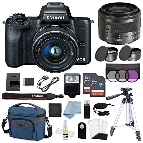 Купить Canon EOS M50 Mirrorless Digital Camera With 15–45mm f/3.5–6.3 ...