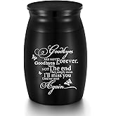Small Urns for Human Ashes Keepsake - 3 Inches Butterfly Mini Cremation Funeral Urn - Memorial Aluminum Ashes Holder