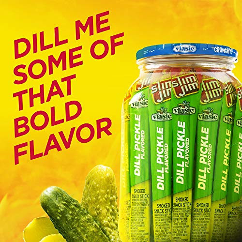 Slim Jim Giant Dill Pickle Smoked Meat Snack Sticks, 0.97 Ounce (Pack