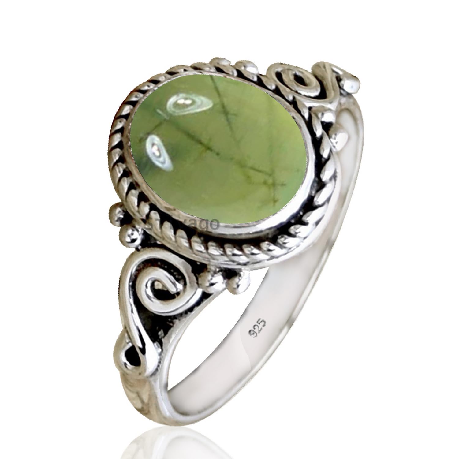 925 Sterling Silver Ring for Womens Emerald Ring, Engagement Ring Bezel Set May Birthstone Gemstone Ring, Christmas Gift