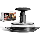 ANJUKE Burger Press 2-in-1 Patty Maker &ndash; Non-Stick Hamburger Mold for 1/4 lb &amp; 1/2 lb Burgers, Detachable Handle, Dishwasher Safe, Ideal for BBQ Grill, Kitchen &amp; Outdoor Cooking,Black